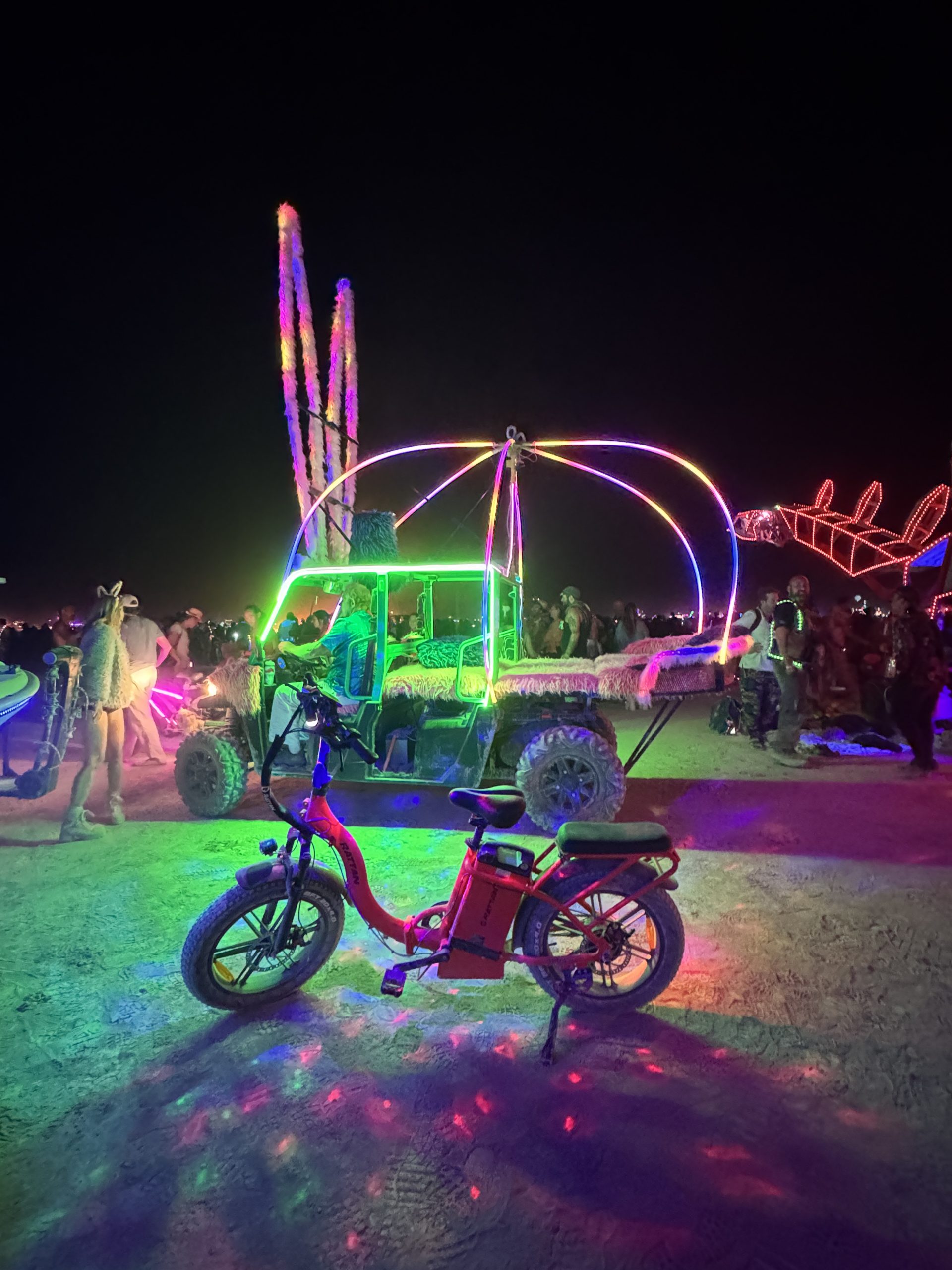 Mystic Rabbit animated light at dusk